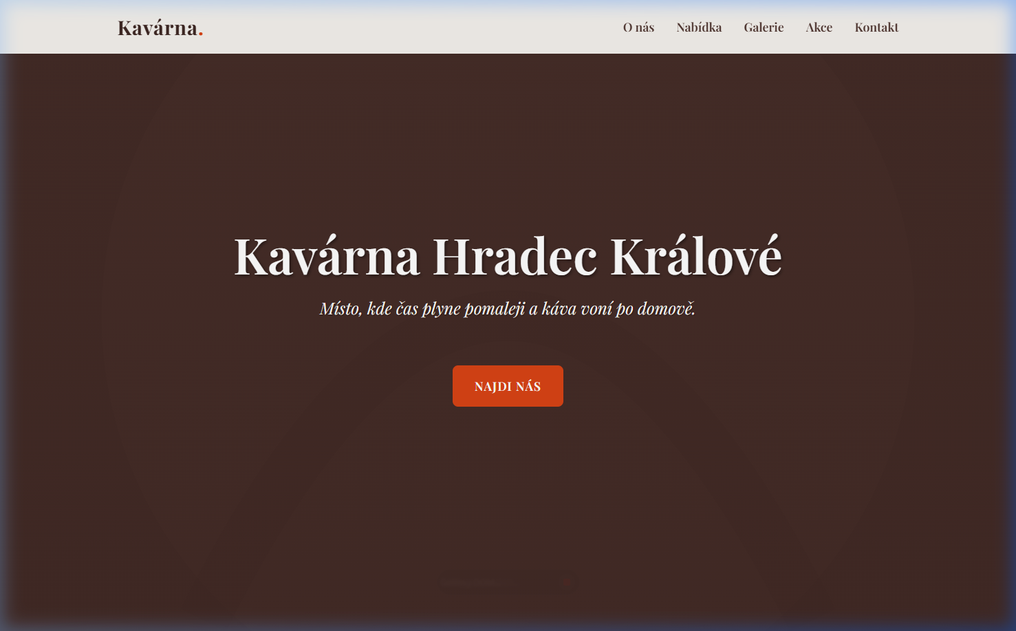 Kavárna HK — moderní web v Hradci Králové
